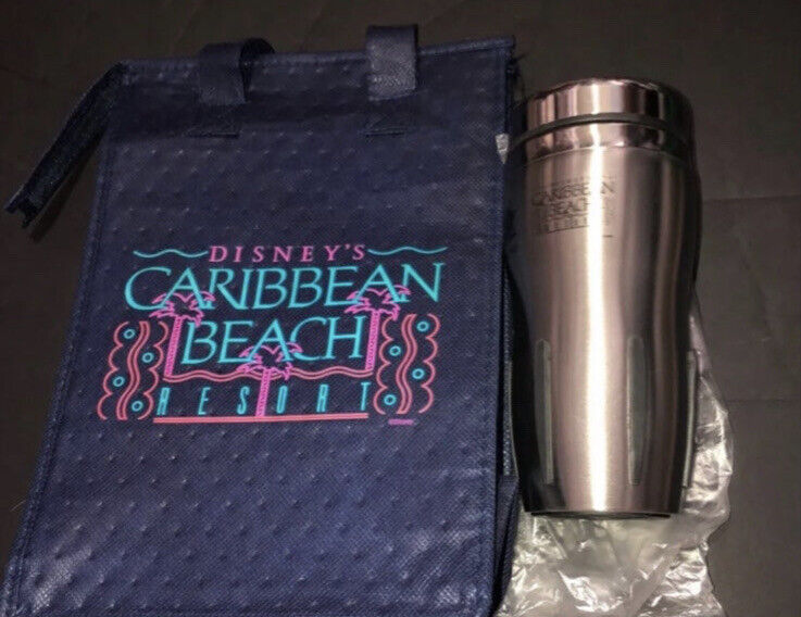 Disney\'s Caribbean Beach Resort~Stainless Tumbler & Cooler Bag~ New~ Disney Park
