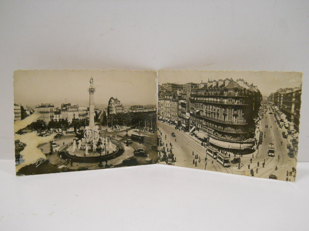 Vintage Post Cards - Marseille, France - Fontaine Cantini/Republique