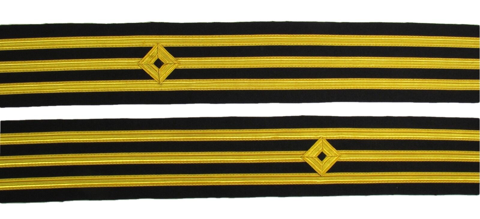 Cuff Braid Diamond Gold Wire Chief Officer Chief Mate Commander Cdr  Pair R1919