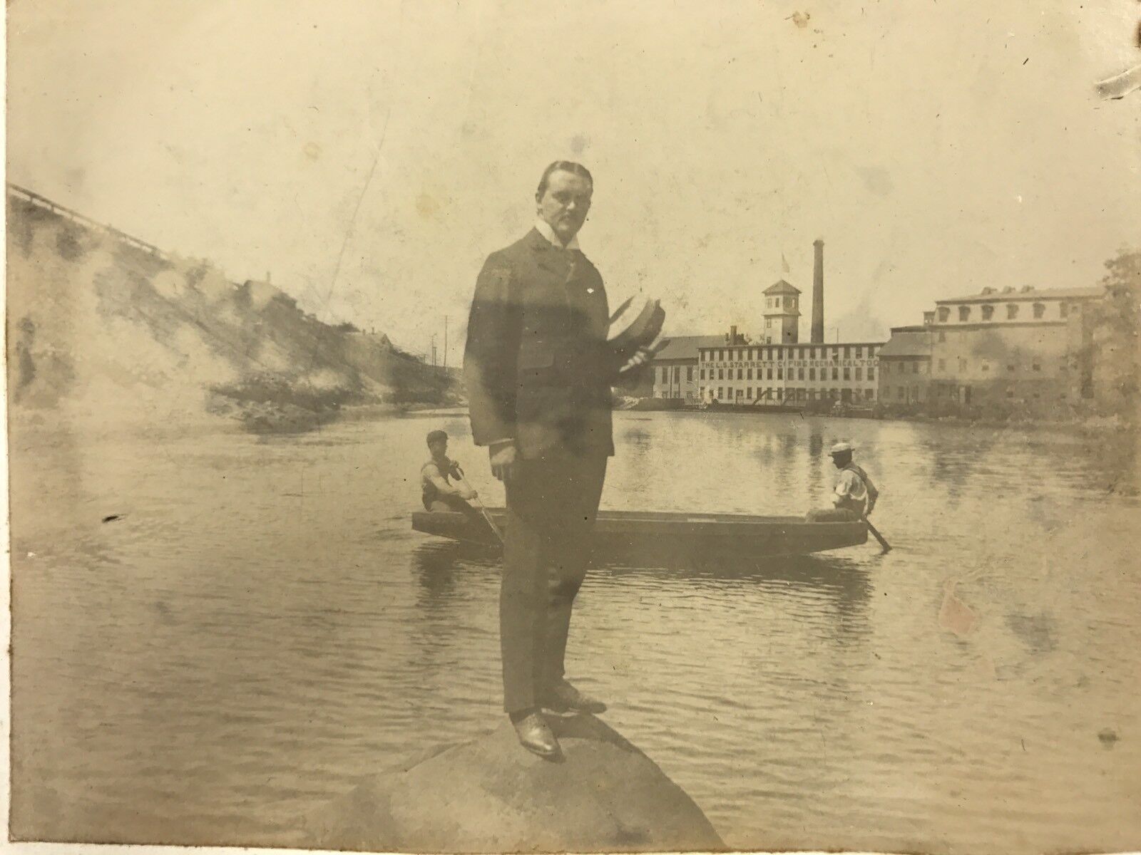 LS Starrett Antique Photo Mr Wakeman Mystery Man Athol Ma 1890s Cabinet Card