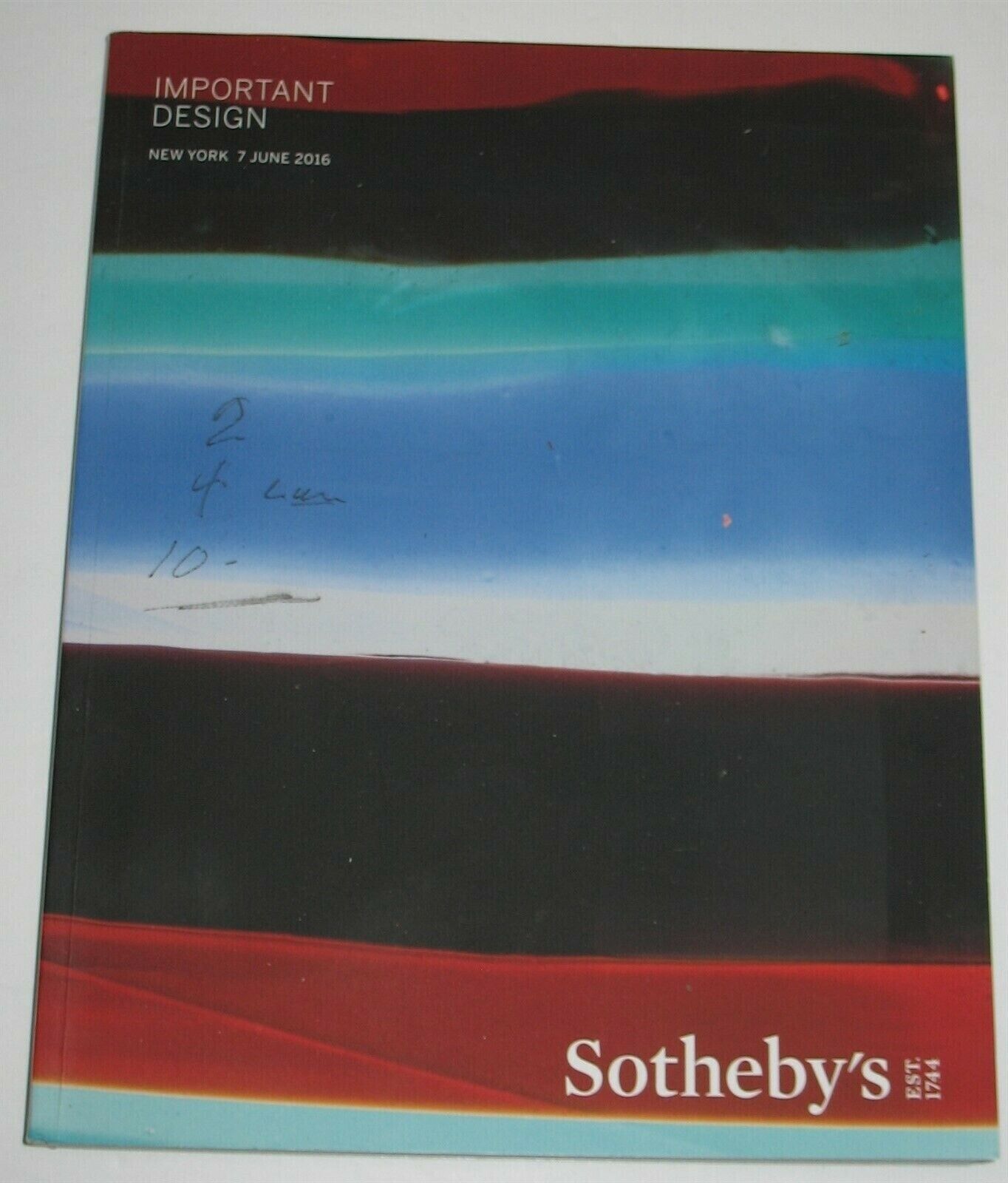 Sotheby\'s 6/7/16 June 7 2016 NY Important Design Art Auction Catalog