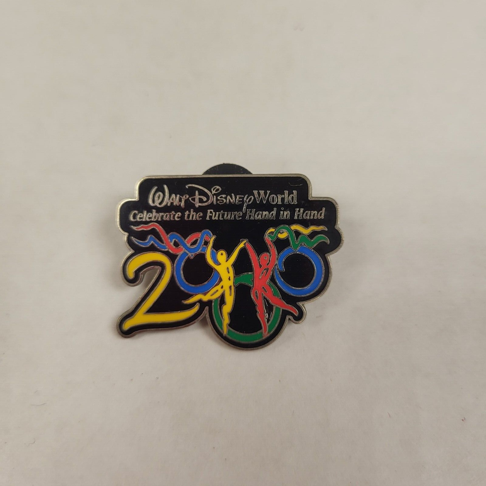 Vtg 2000 Walt Disney World Celebrate the Future Hand in Hand Enamel Pin