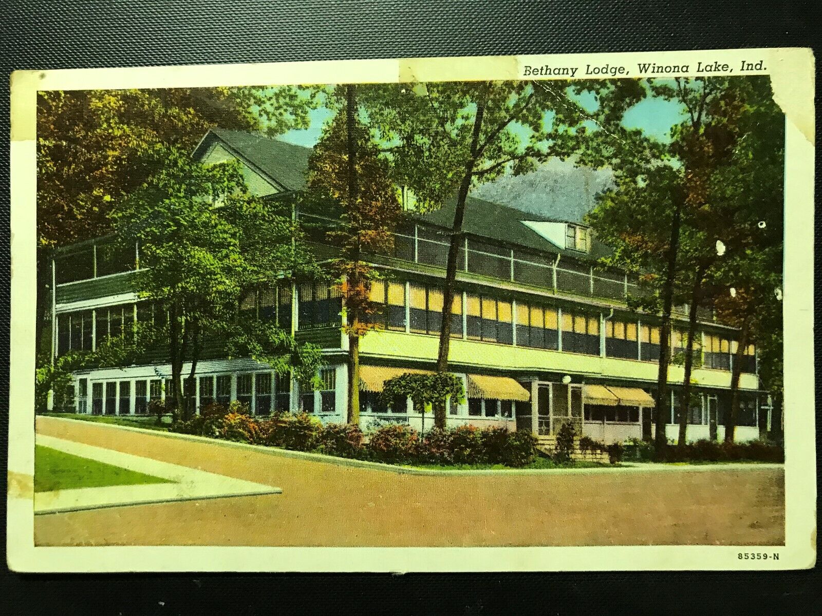 Vintage Postcard 1949 Bethany Lodge Winona Lake Indiana (IN)