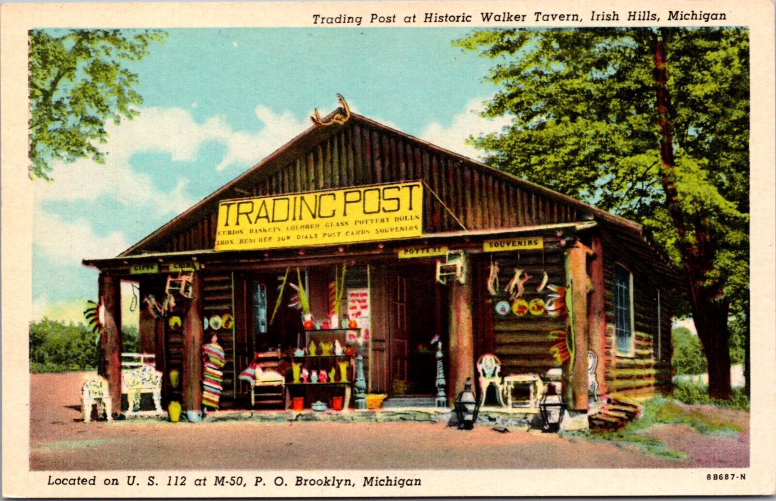 Postcard Trading Post at Historic Walker Tavern US 112 in Irish Hills, Michigan