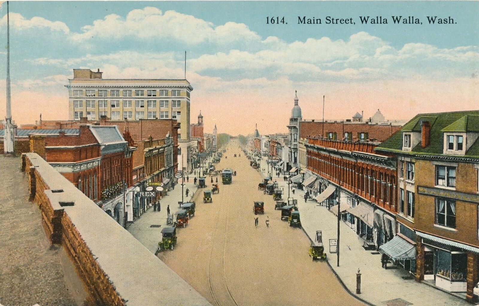 WALLA WALLA WA - Main Street Postcard