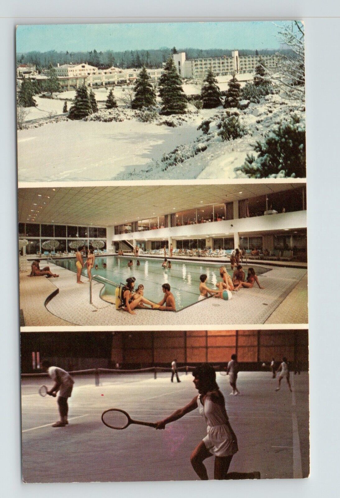 Mount Airy Lodge Winter Sports Ski Resort Mt Pocano Pennsylvania VTG PA Postcard