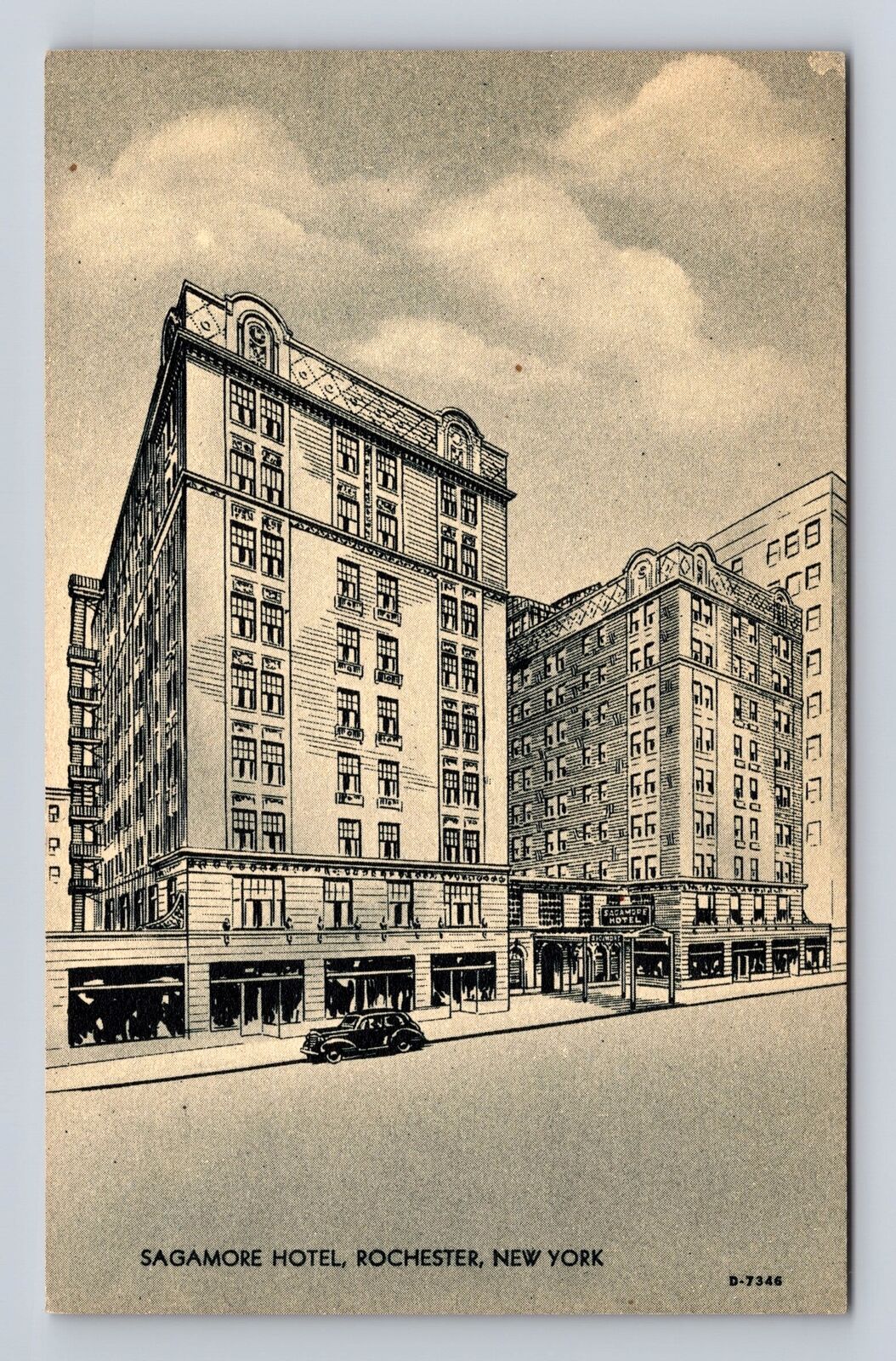 Rochester NY-New York, Sagamore Hotel, Advertising, Antique Vintage Postcard