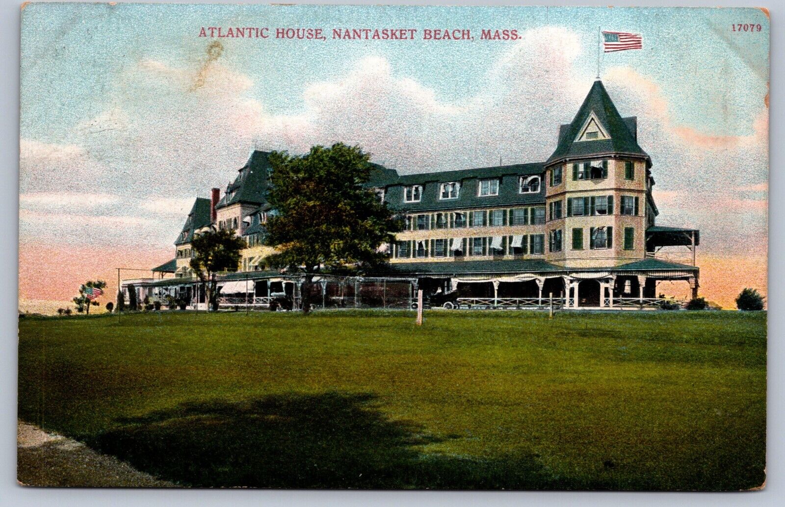 Postcard Nantasket Beach MA  Atlantic House 1908