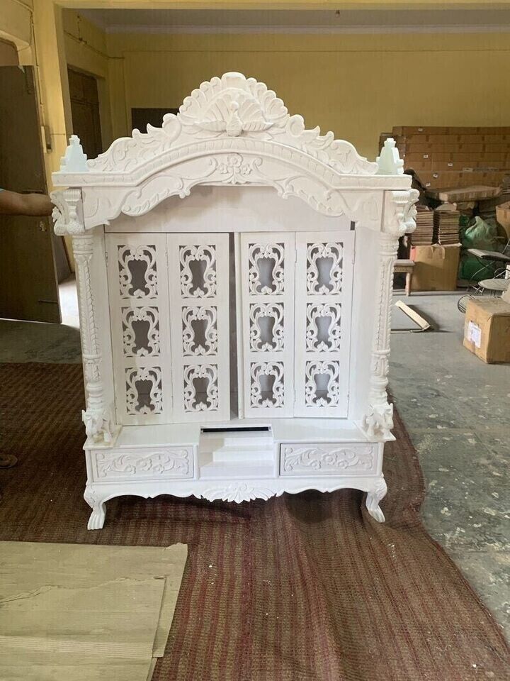 Antique white glossy New beautiful Wooden Temple 72\