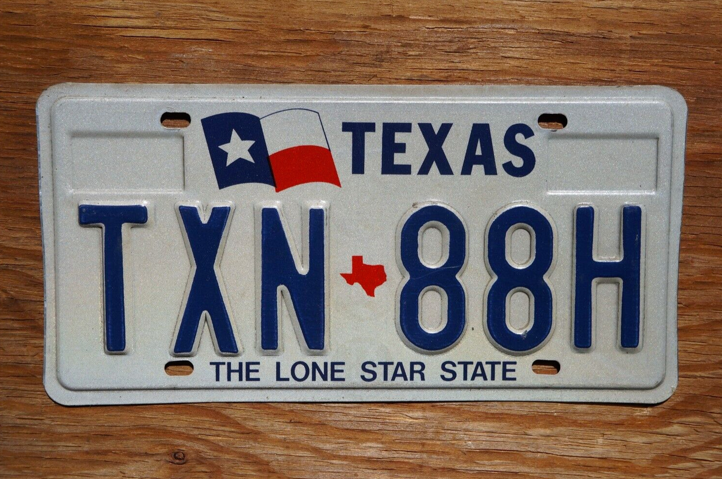 1990s TEXAS License Plate # TXN 88H - TEXAN