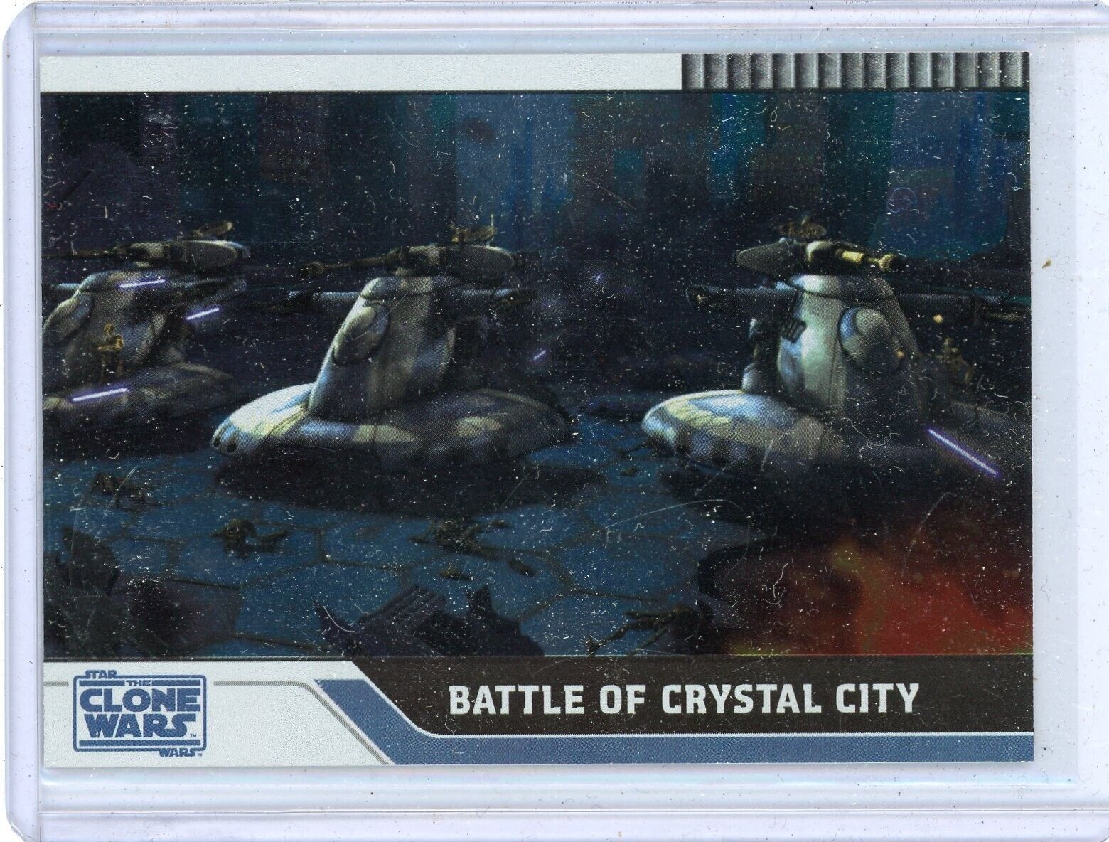 BATTLE of CRYSTAL CITY 2008 TOPPS STAR WARS CLONE WARS #26 FOIL PARALLEL 182/205