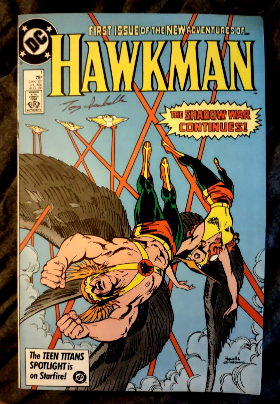 SIGNED BY TONY ISABELLA DC The New Adventures of Hawkman #1 (1986) Hawkgirl