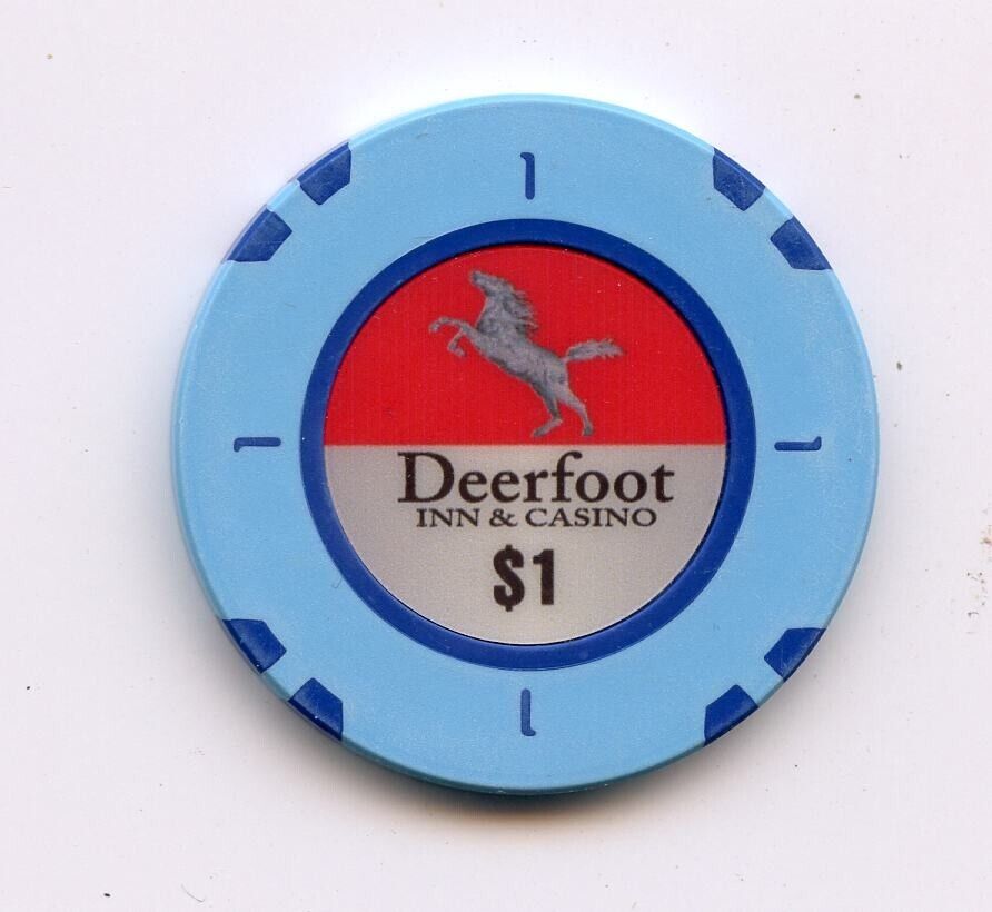 1.00 Chip from the Deerfoot Casino Calgary Alberta Canada Blue