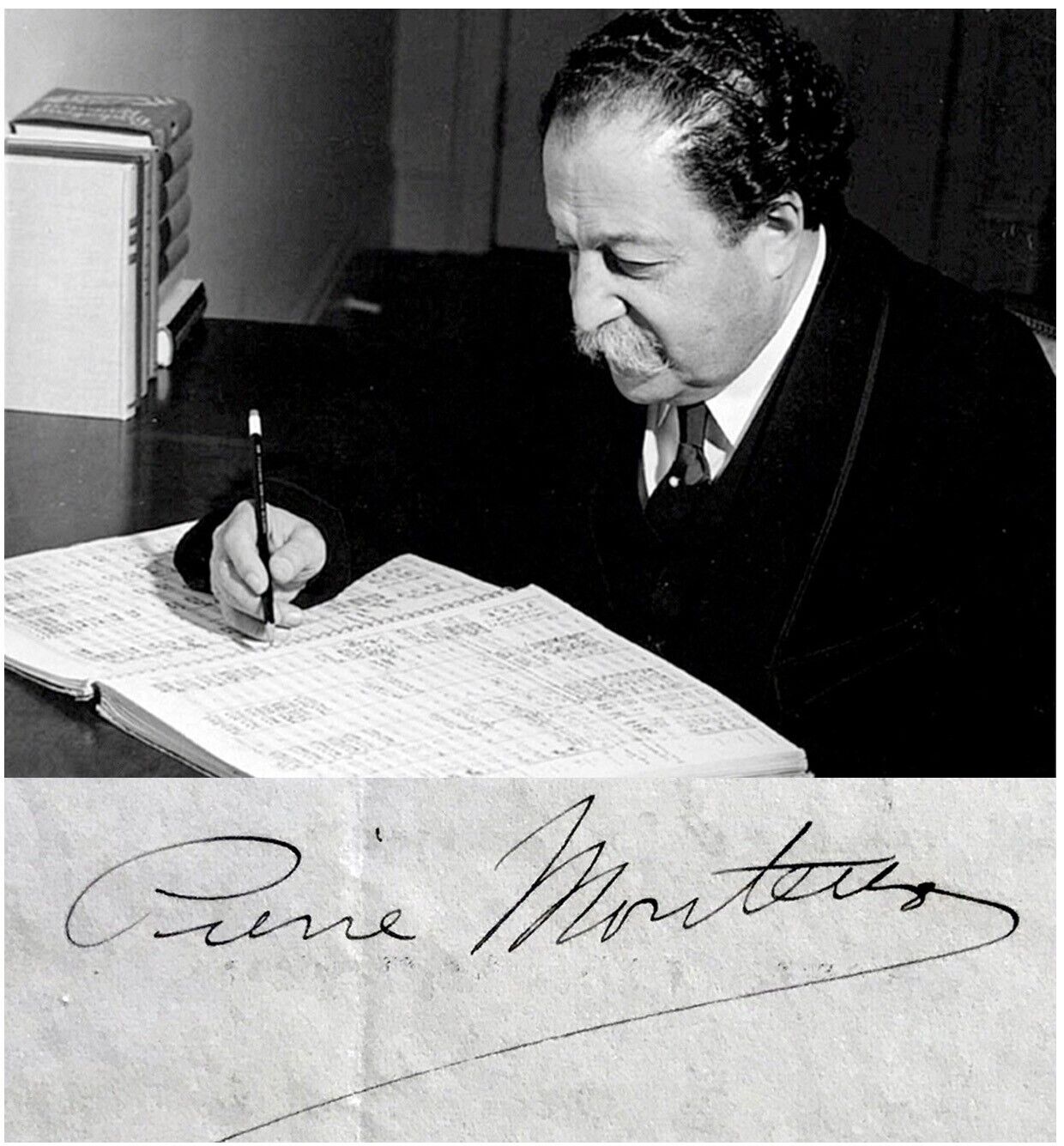 1938 ALS Conductor PIERRE MONTEUX Hand SIGNED AUTOGRAPH LETTER + PHOTO + MAT