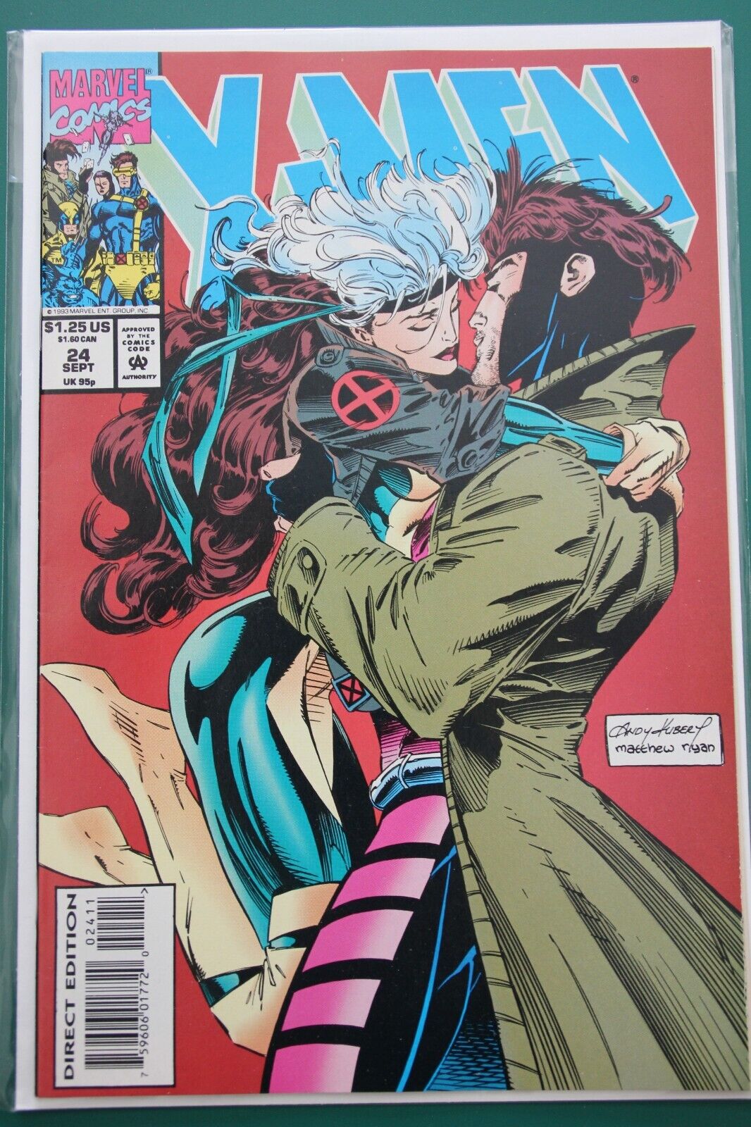 X-Men #24 1993 Iconic Rogue Gambit Cover Marvel Comics High Grade ⭐️