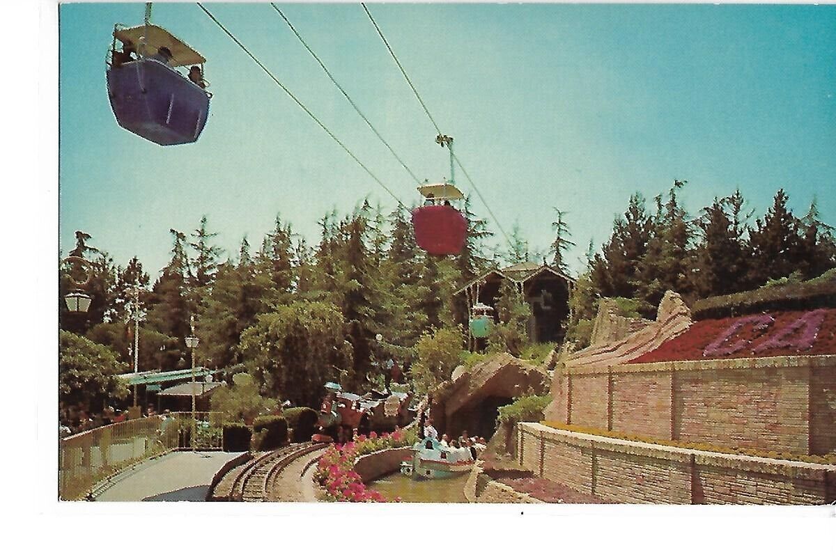 Vintage Postcard Disneyland Magic Kingdom Skyway Ride Train