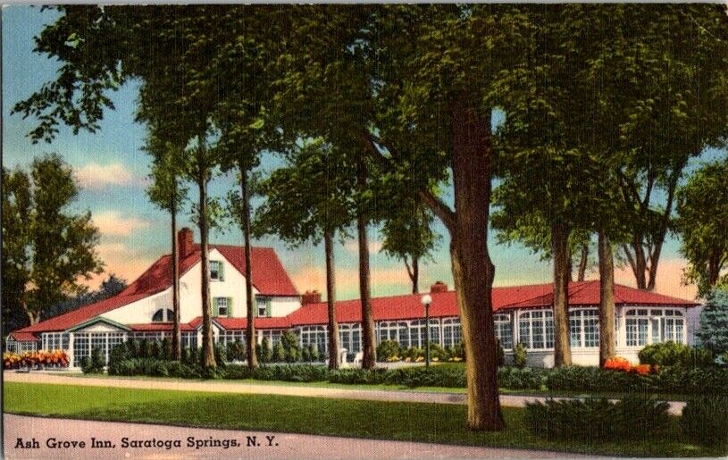 Vintage Postcard Ash Grove Inn Sarasota Springs NY New York 1953           K-446