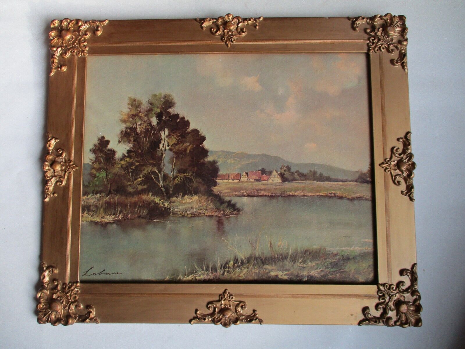 antique gold frame large gilt wood victorian painting frame 21\