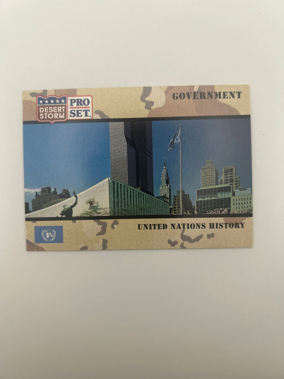 United Nations History #96  1991 Pro Set Desert Storm Government card