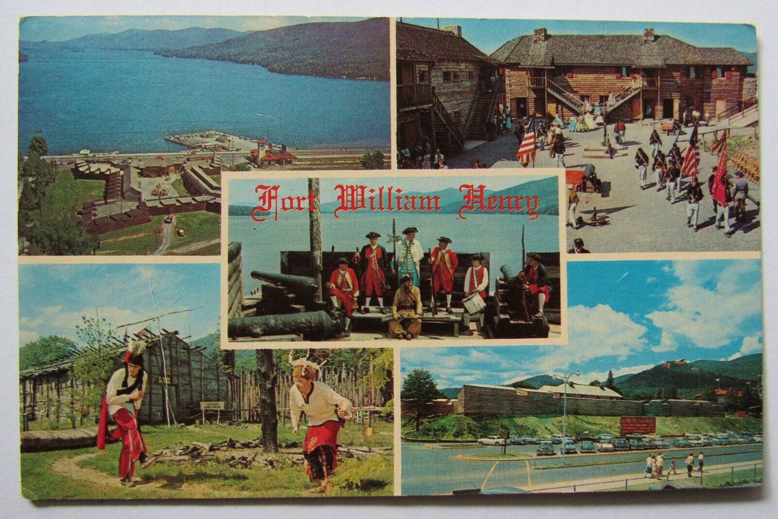 Lake George Historic Fort William Henry Colonial Americana  Museum NY Postcard