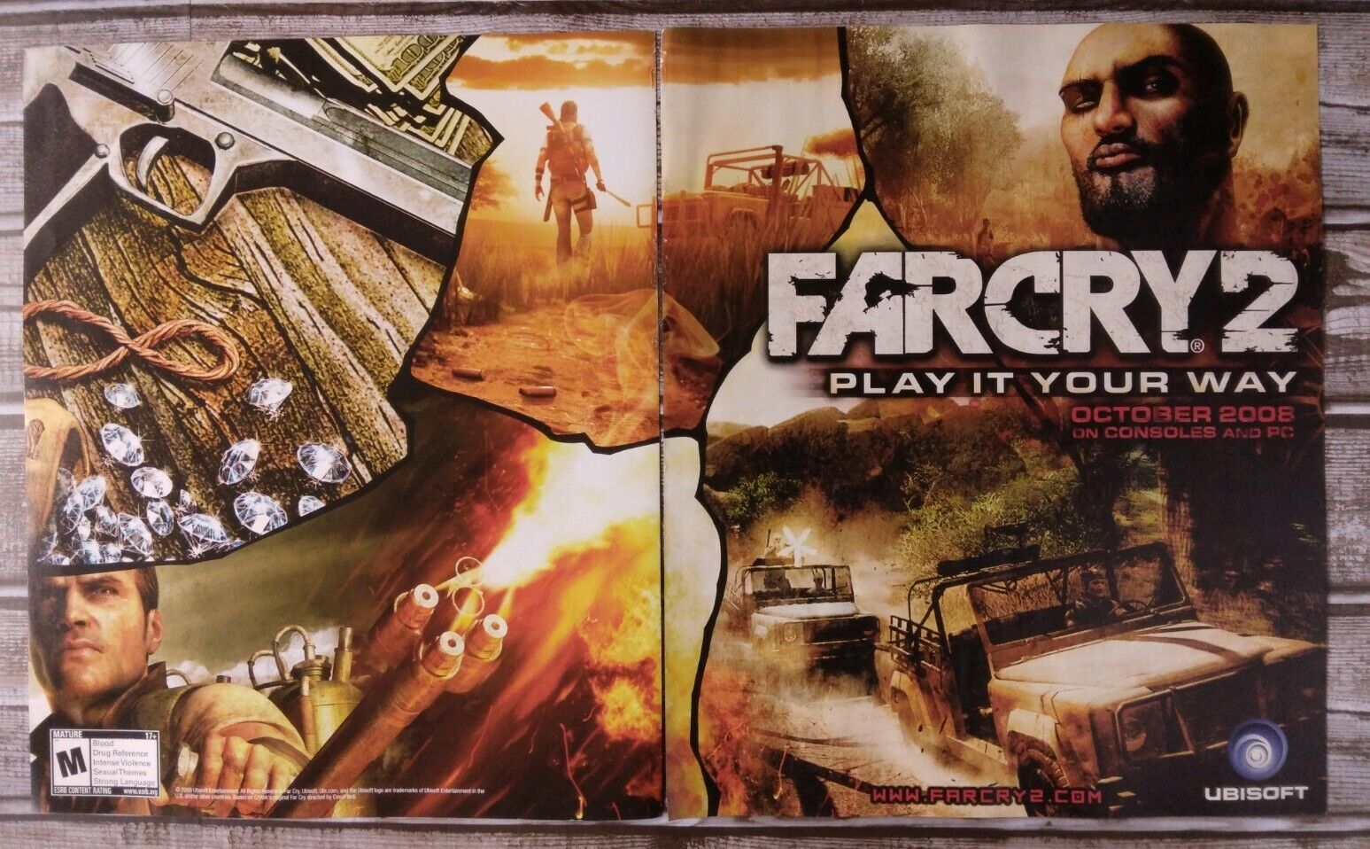 Far Cry 2 FPS Xbox 360 PS3 Promo 2008 Vintage Video Game Poster Print Ad 