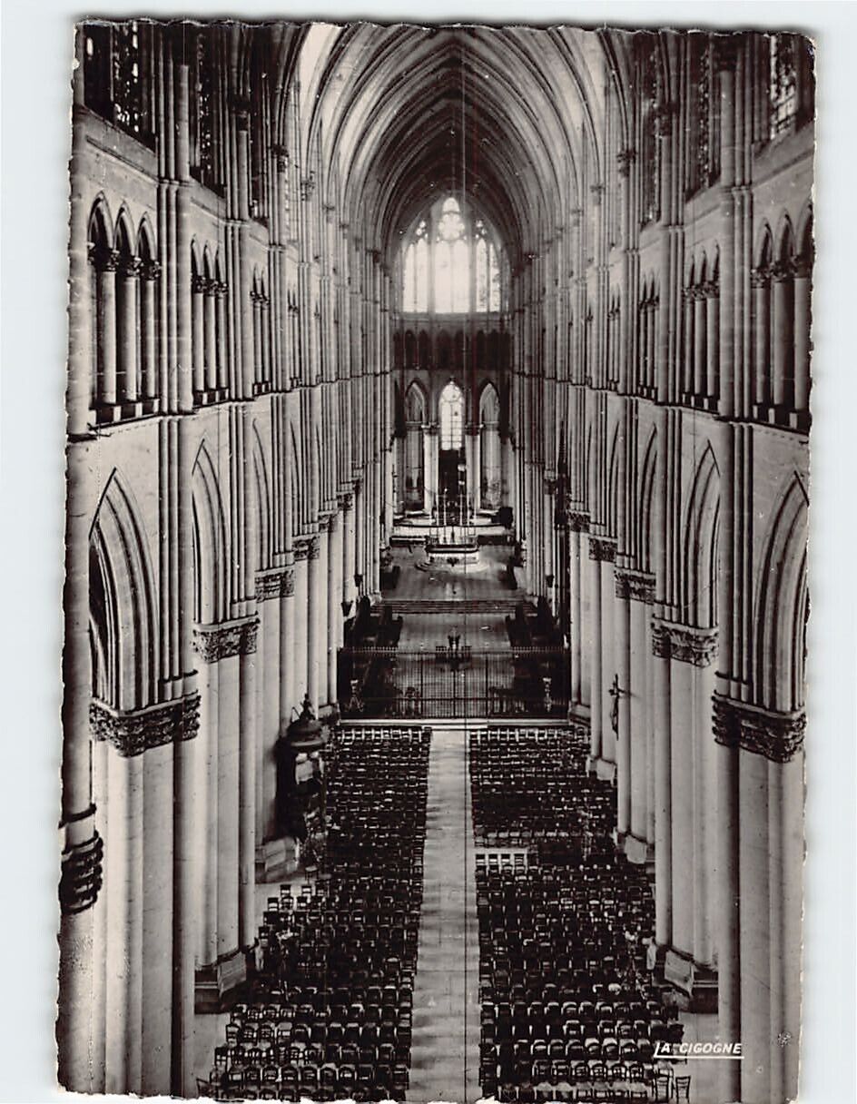 Postcard Intérieur de la Cathédrale Reims France
