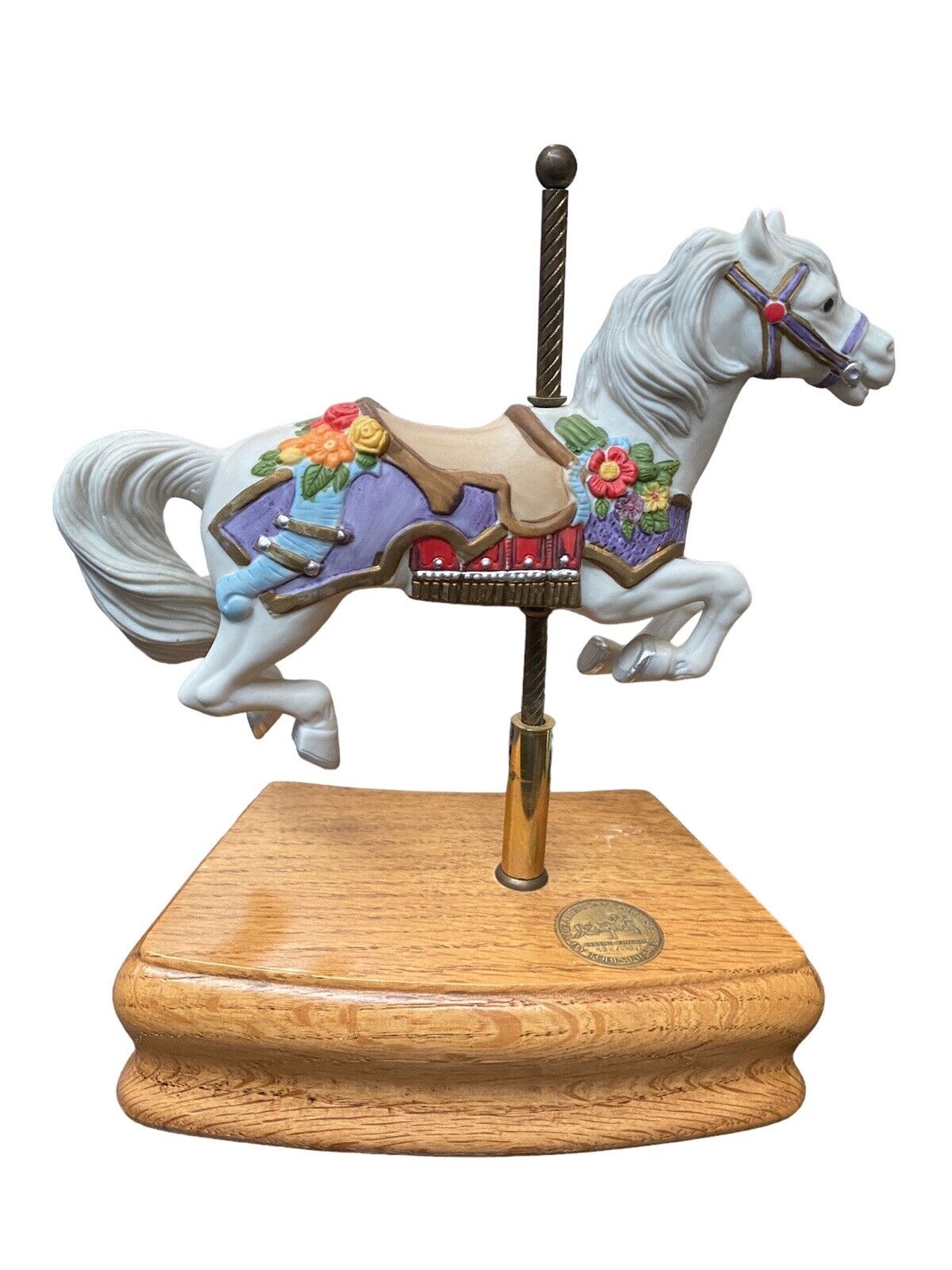 American Carousel waltz Horse Tobin Fraley Willitts Music Box  moving Vintage