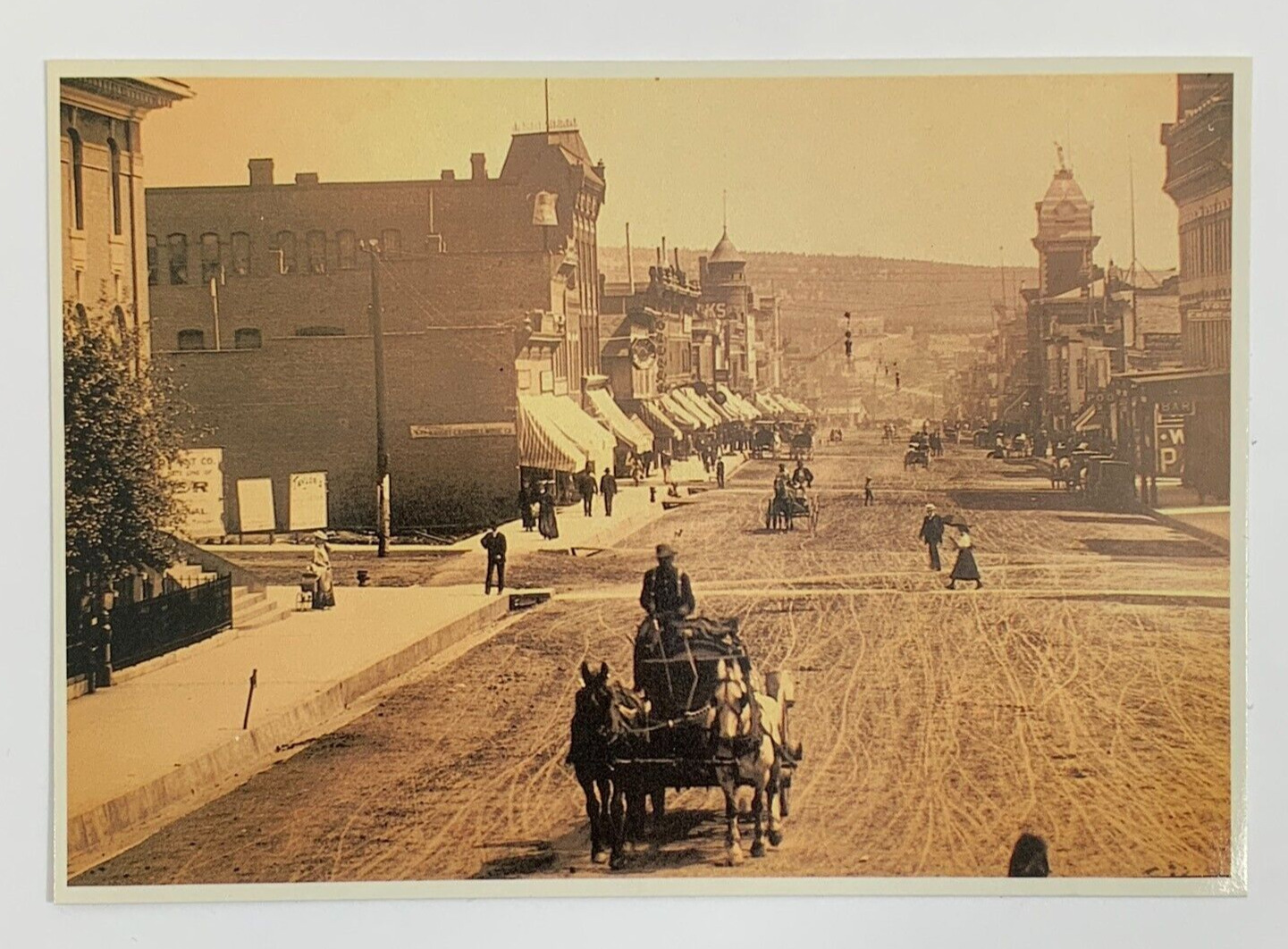 Looking South on Harrison Avenue Leadville Colorado in 1904 Postcard Unposted