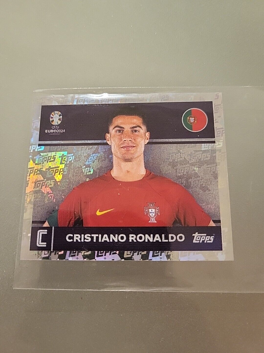 Topps EURO 2024 CHRISTIANO STICKER RONALDO TOPPS FOIL BY 2 MINT CONDITION