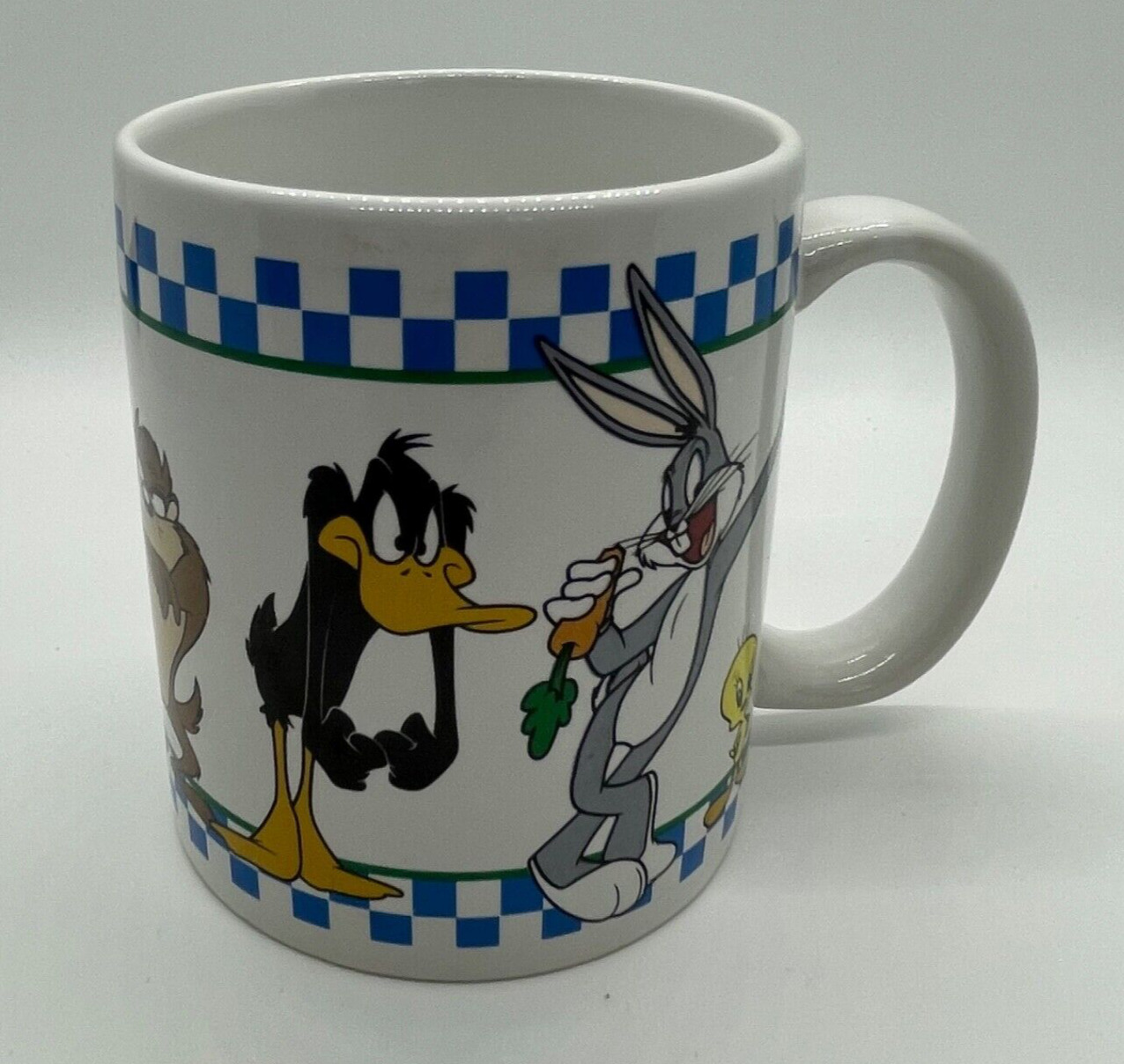 Looney Tunes Coffee Mug 1998 Bugs Bunny Taz Daffy Silvester Tweety Warner Bros