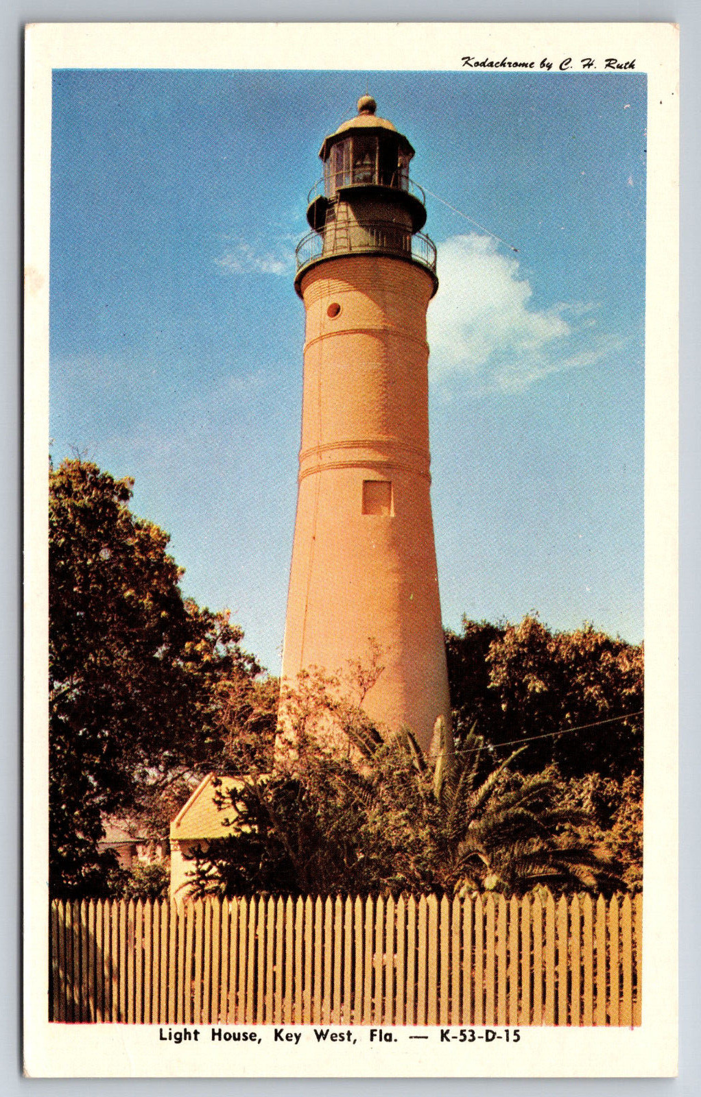 Vintage Postcard FL Key West Light House  ~990