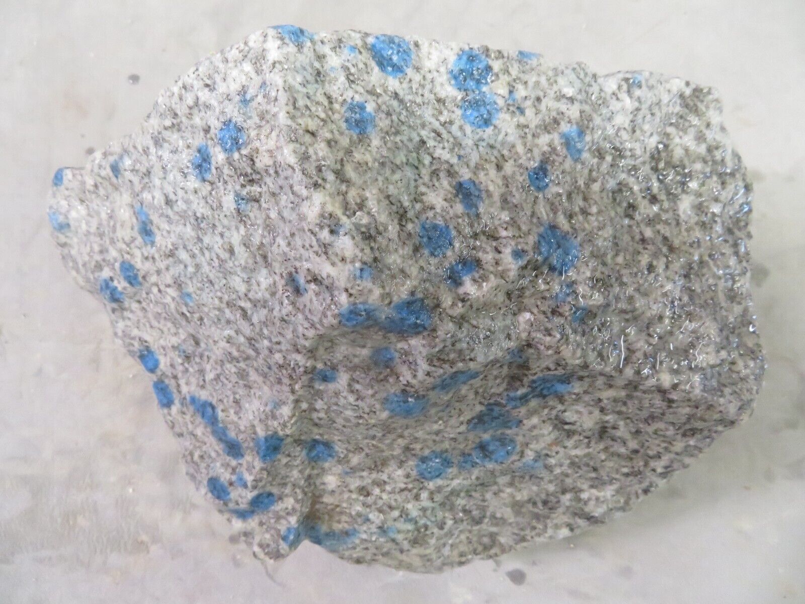 Azurite in K-2 Granite Skardu Pakistan 12 pounds 7 ounces