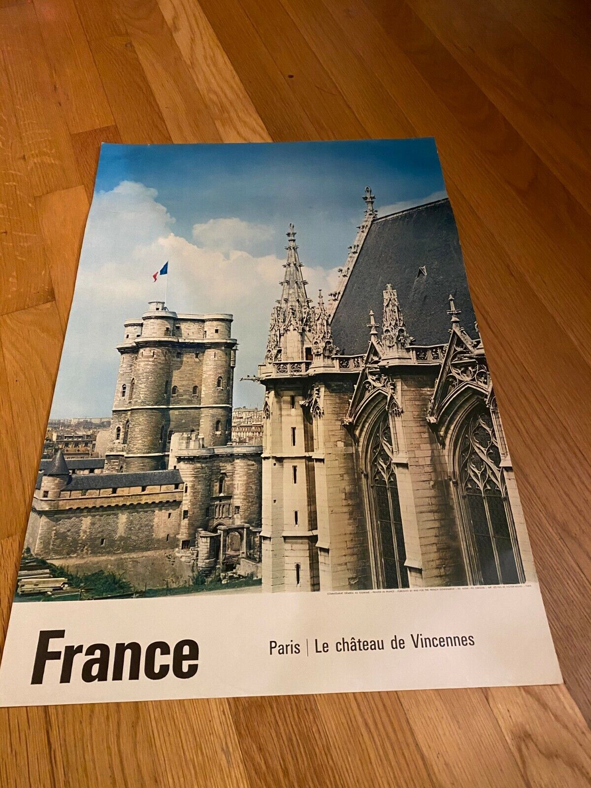 France   Paris: Le chateaux de Vincennes  Vintage poster