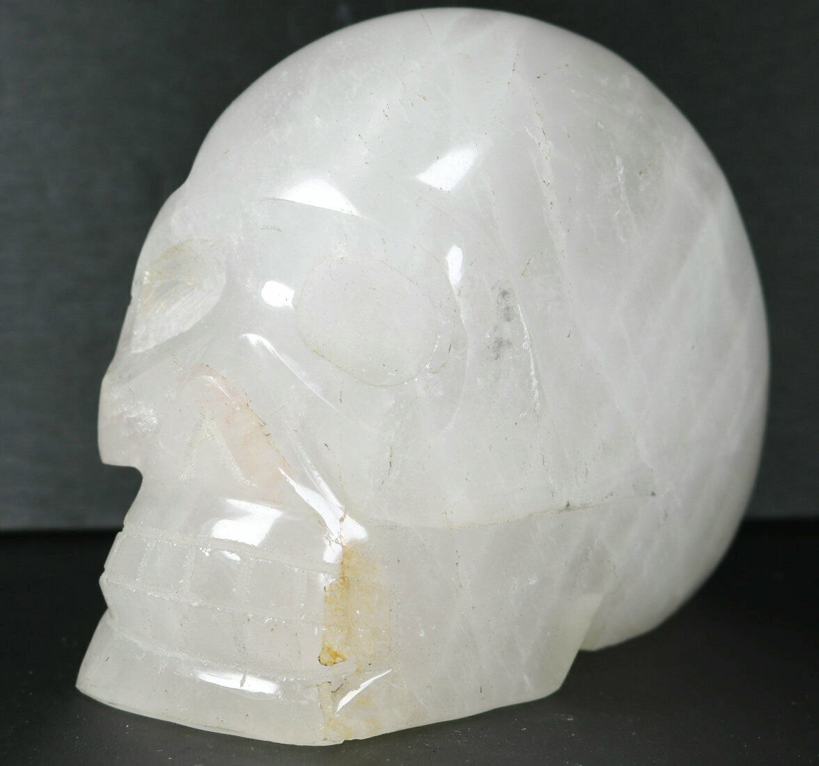 4.93lb Natural Crystal Carved clear quartz Crystal Gem Stone skull reiki heal