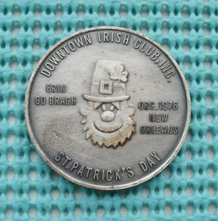 1983 DOWNTOWN IRISH CLUB ox silver St. Patrick\'s Day Doubloon - Grand Marshal