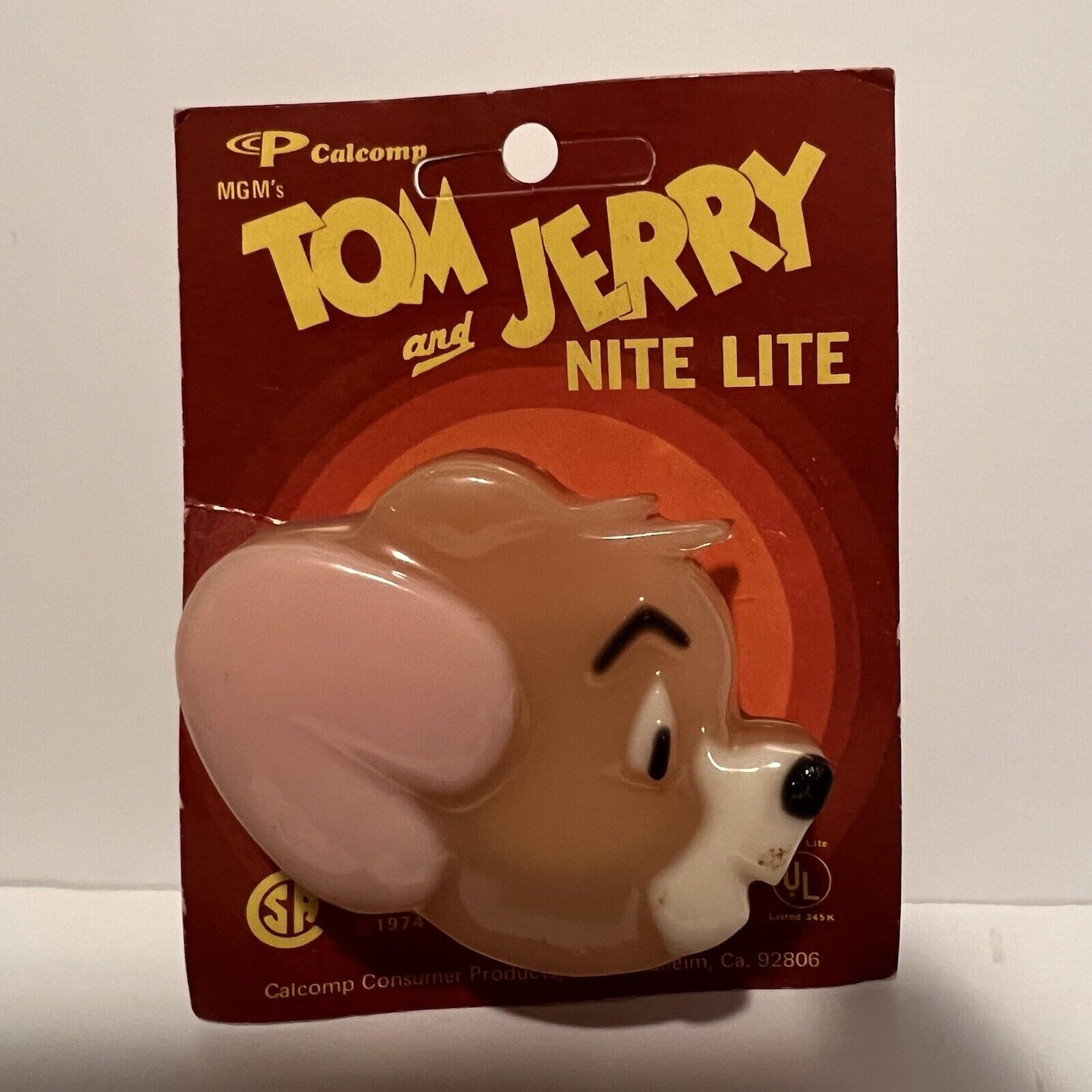 Tom And Jerry  Nite Lite Vintage 1974 Calcomp Tested Works
