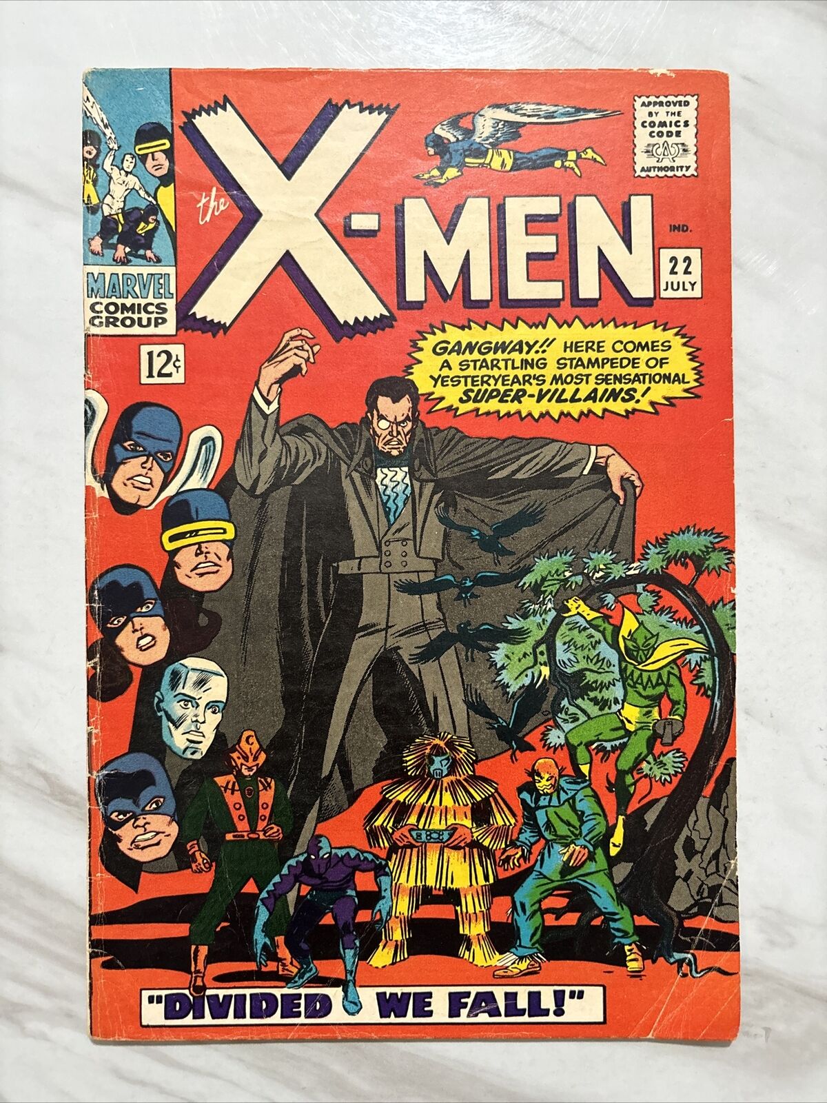 Uncanny X-Men #22 (1966) VG/FN Count Nefaria, Scarecrow, & Unicorn Appearance