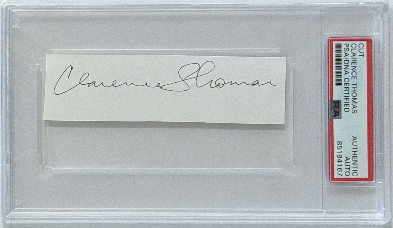 SUPREME COURT JUSTICE CLARENCE THOMAS AUTOGRAPHED CUT PSA DNA COA CERTIFIED