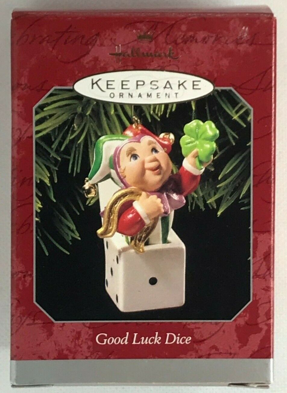 1998 Hallmark Keepsake Christmas Ornament Good Luck Dice