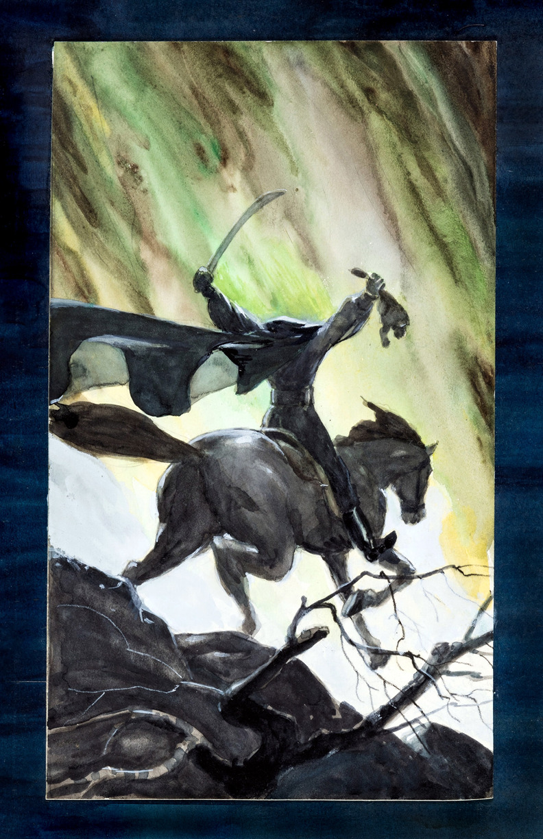 Ichabod Crane Headless Horseman Halloween Painting Disney Poster 11x17