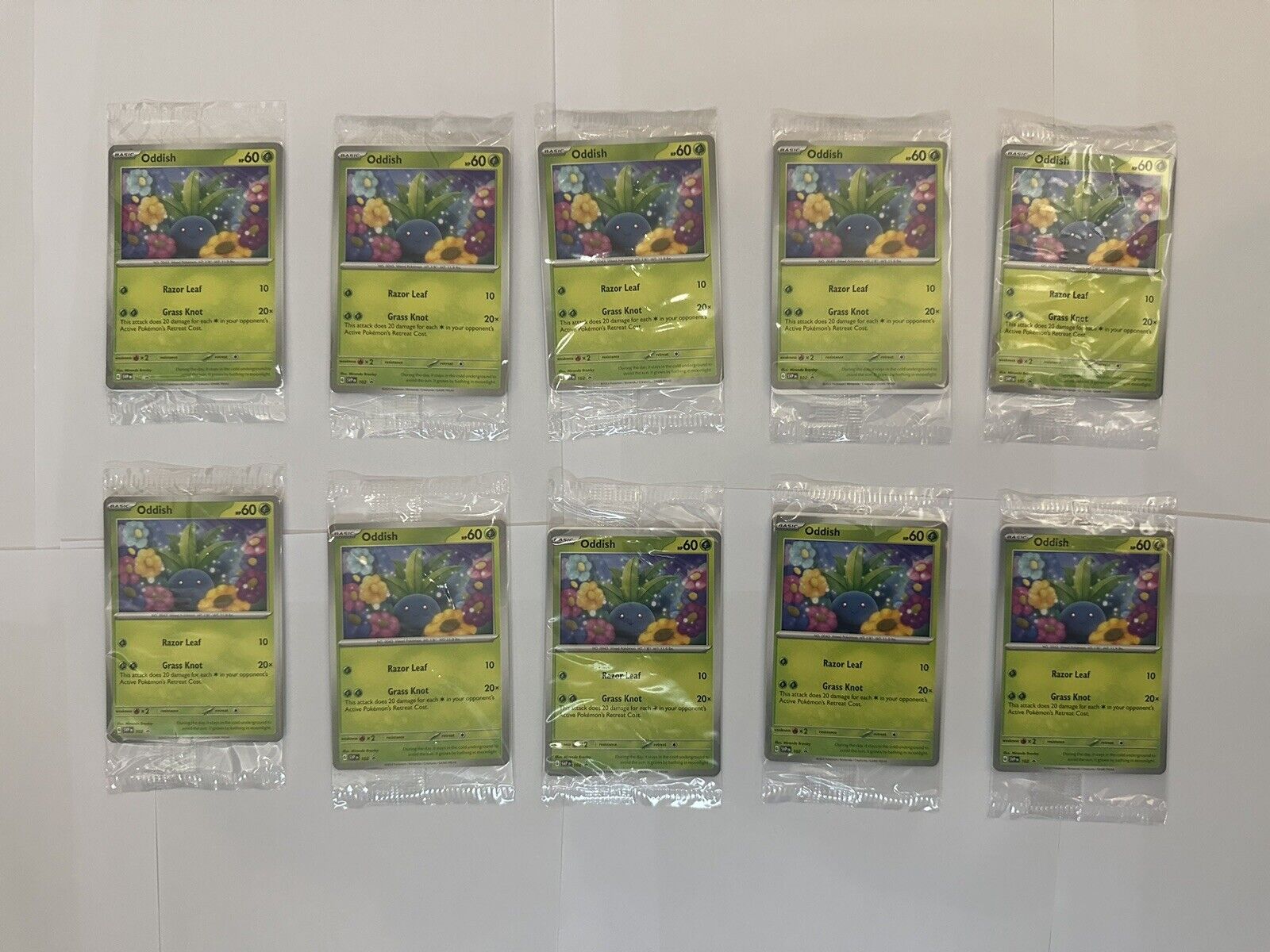 Joblot 10 New & Sealed Oddish SVP 102 Promo Pokemon Cards Bundle