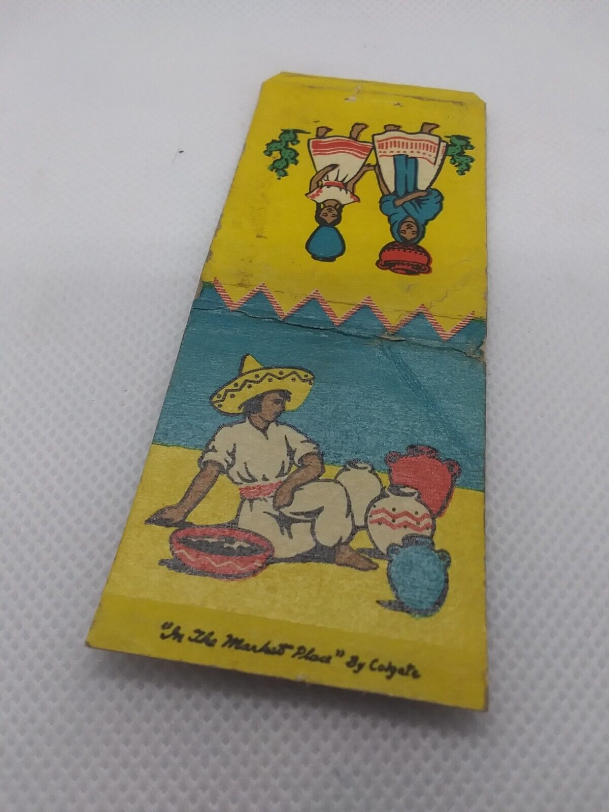 Vintage Colgate Tooth Paste Colorful Mexico Matchbook