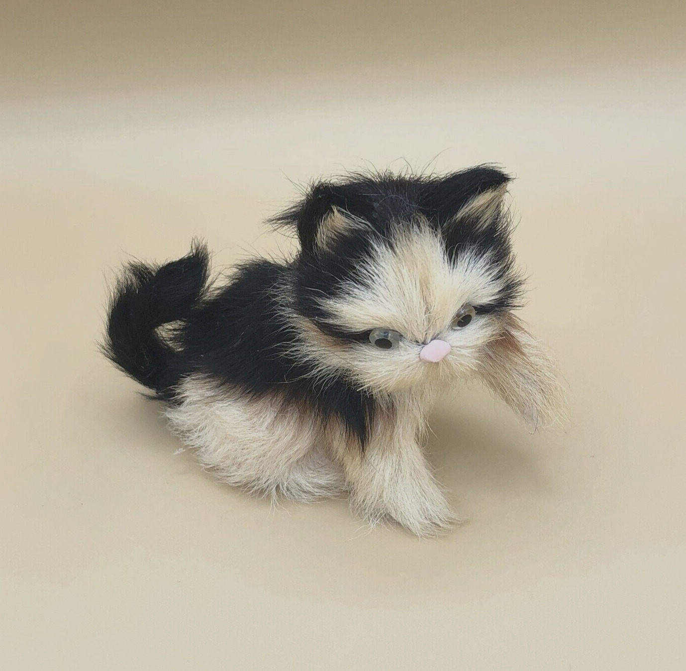 Realistic Cat/Kitten Figurine Made with Real Fur