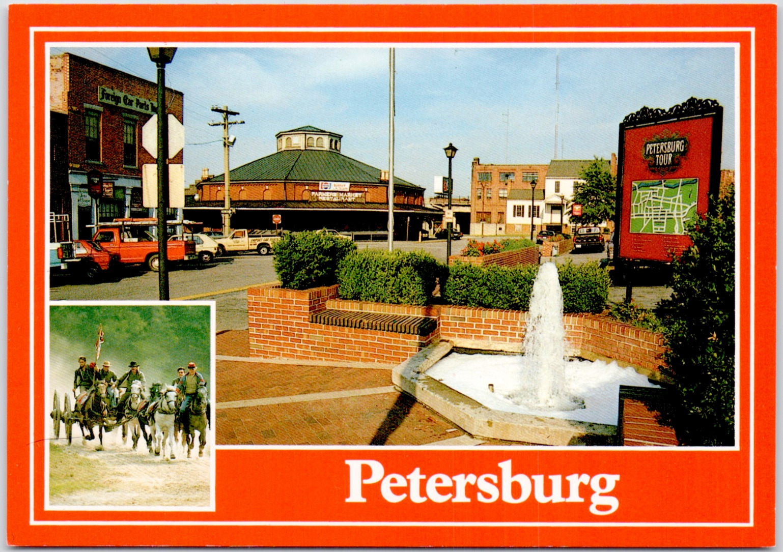 Petersburg Virginia Olde Town Area Battlefield Park Reenactment Vintage Postcard