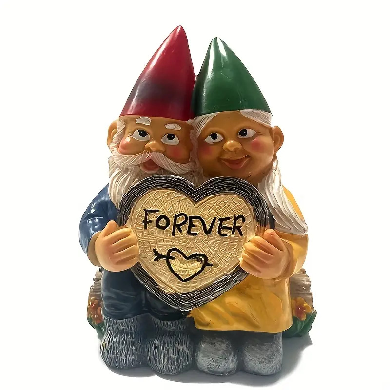 gnome figure together FOREVER garden statue yard