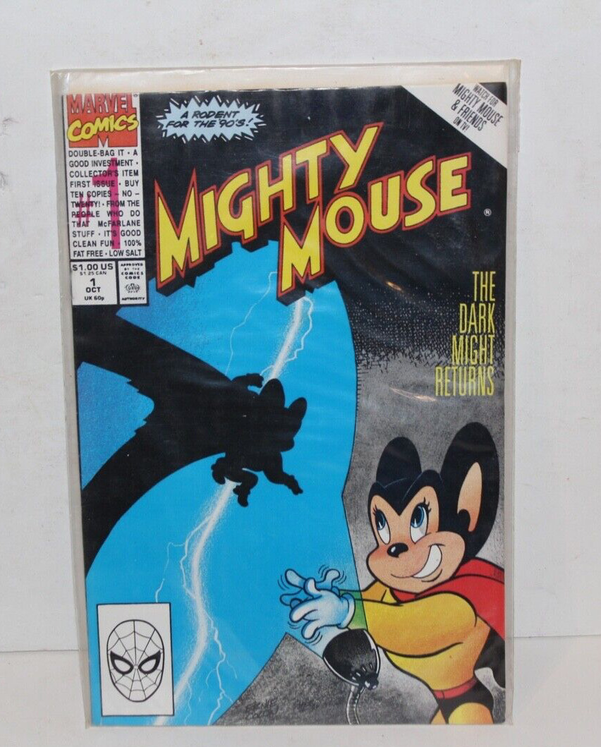 Mighty Mouse #1 ORIGINAL Vintage 1990 Marvel Comics Dark Knight Homage