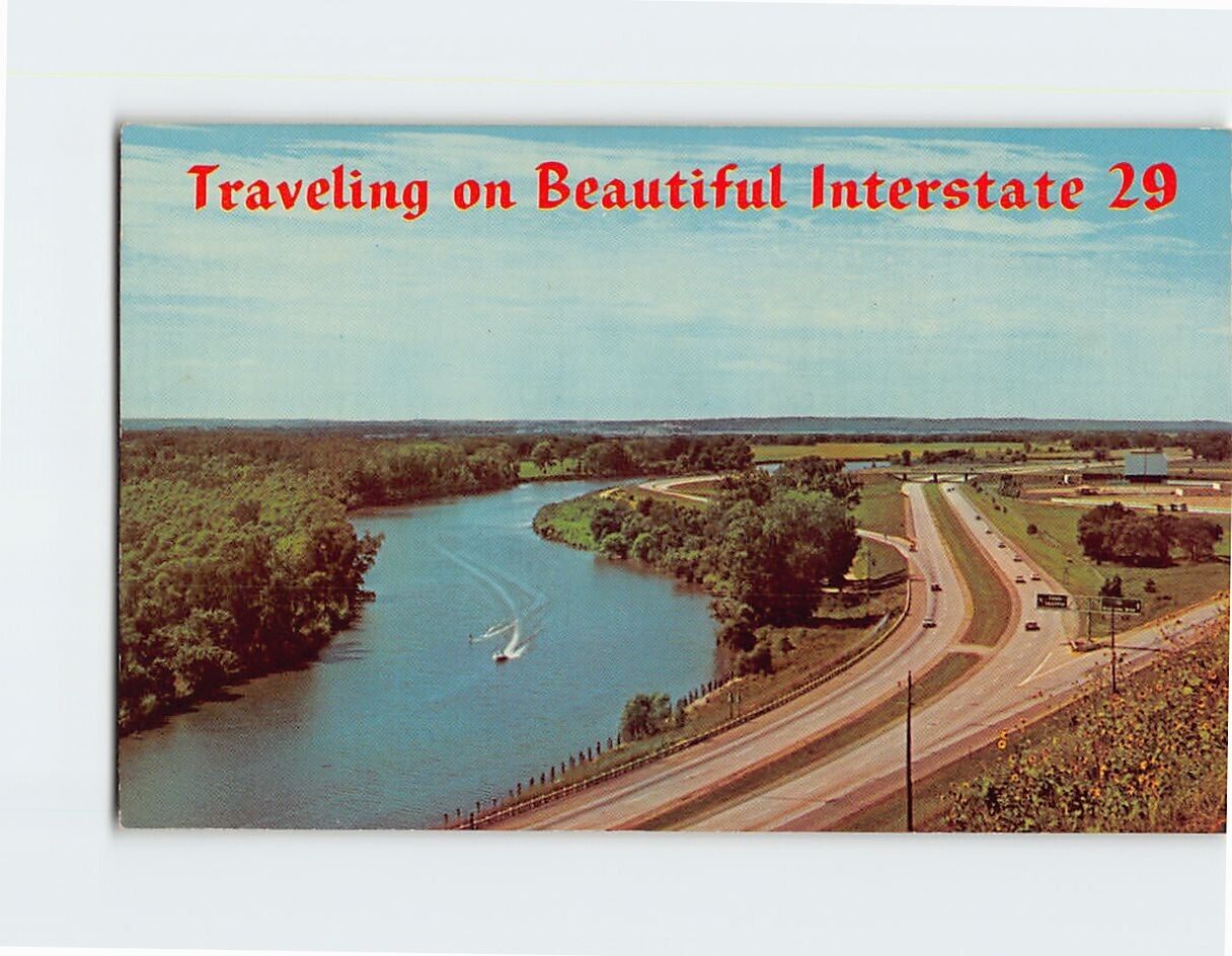 Postcard Traveling Beautiful Interstate 29 USA