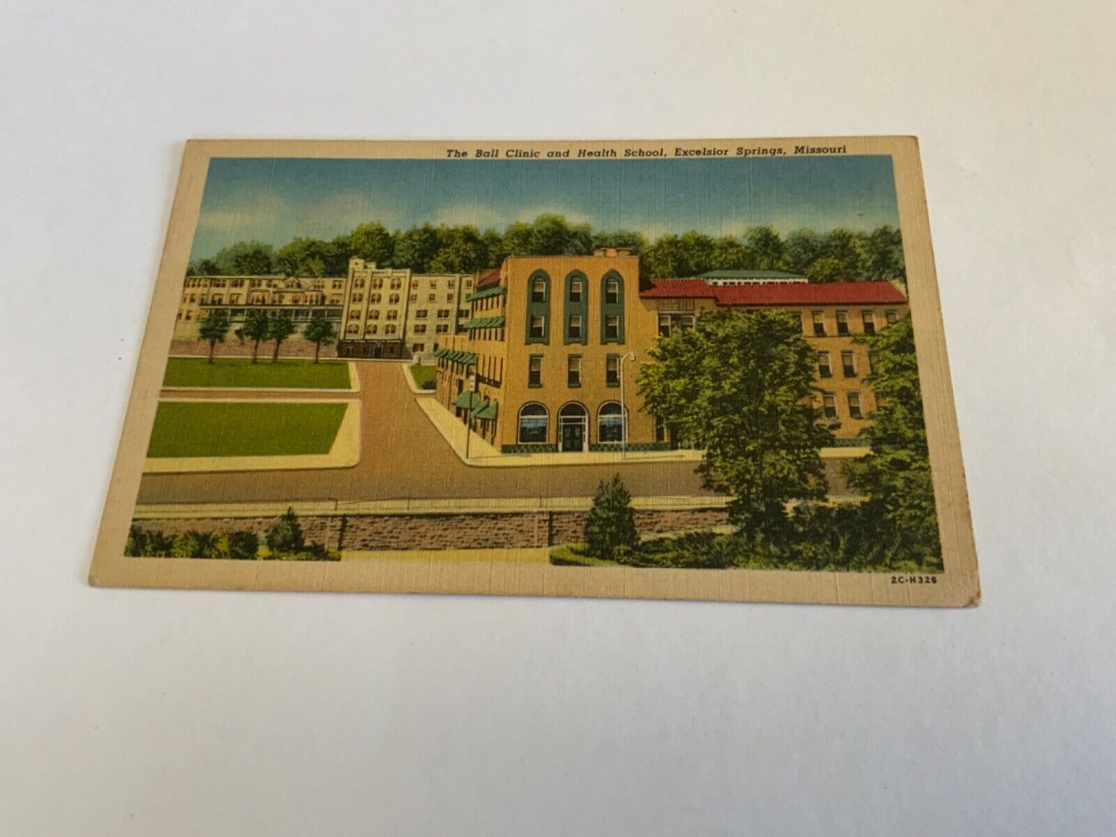 Excelsior Springs, Missouri ~ The Ball Clinic and Health School Vintage Postcard