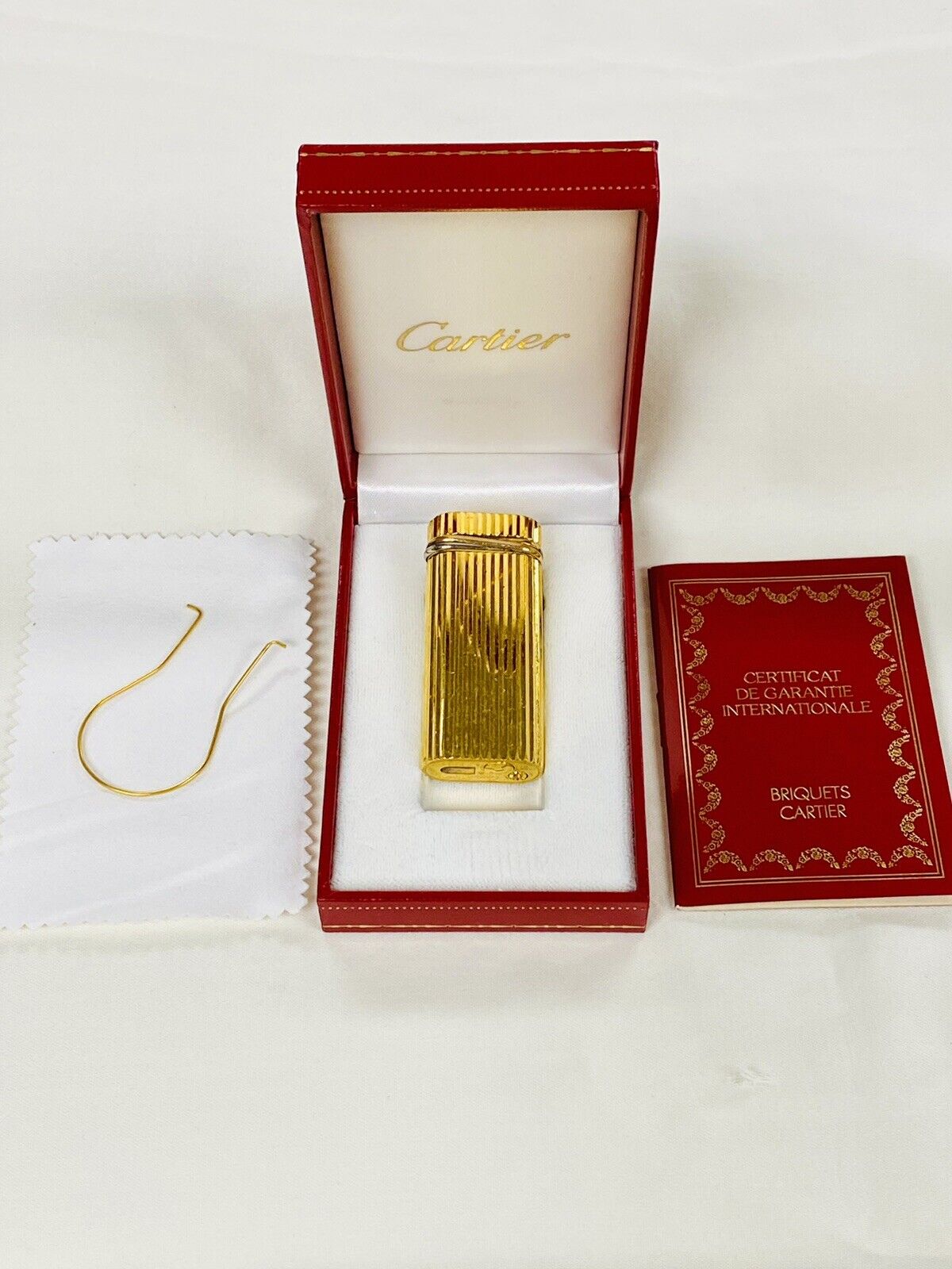 Cartier Retro Gold Trinity Lighter- Three Rings- Box/Paper- Works