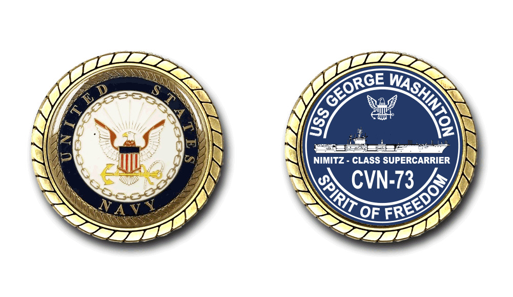 USS George Washington CVN-73 Challenge Coin US Navy Officially Licensed